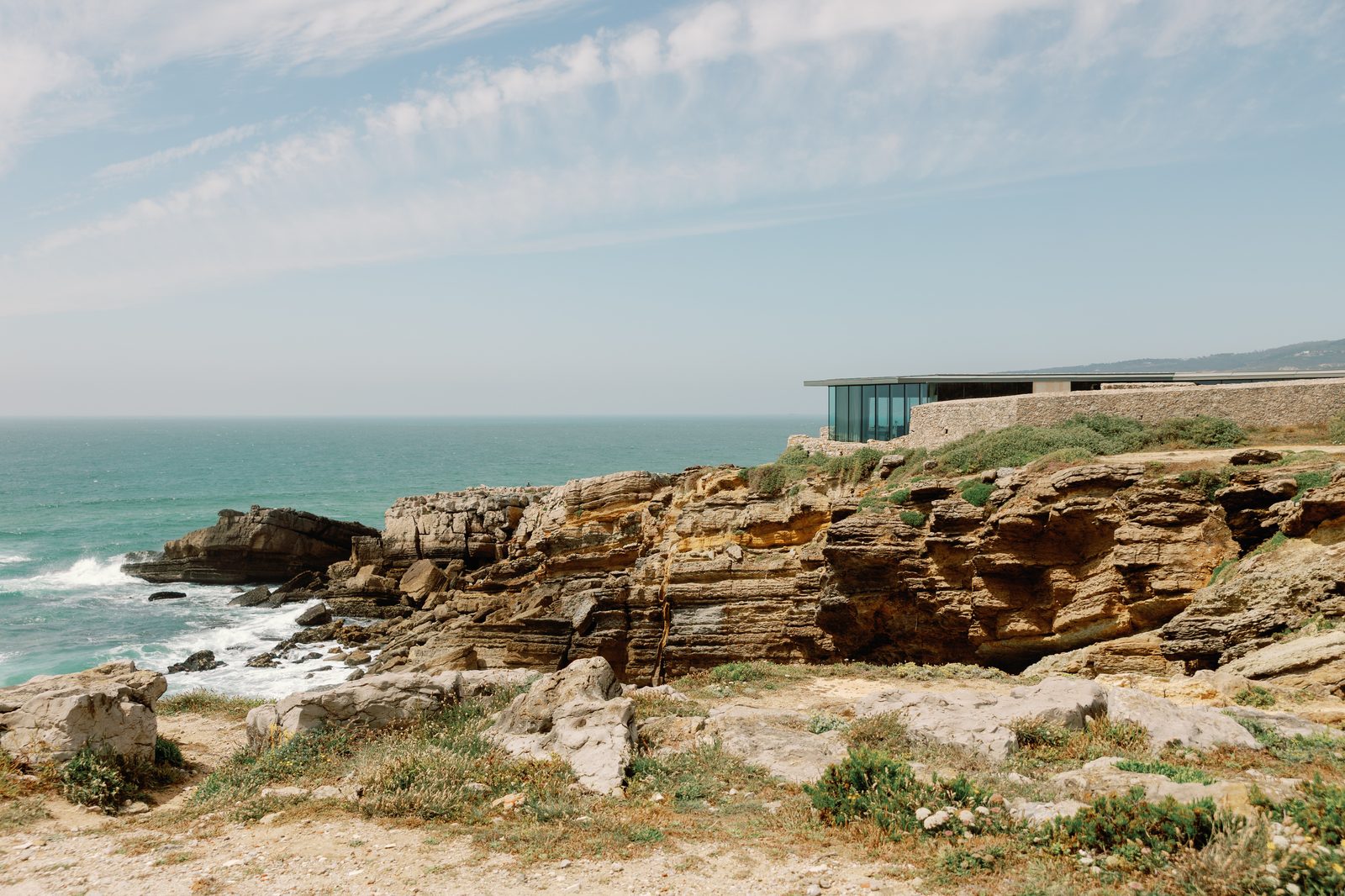 View of the rocky Portuguese coastline near the venue
