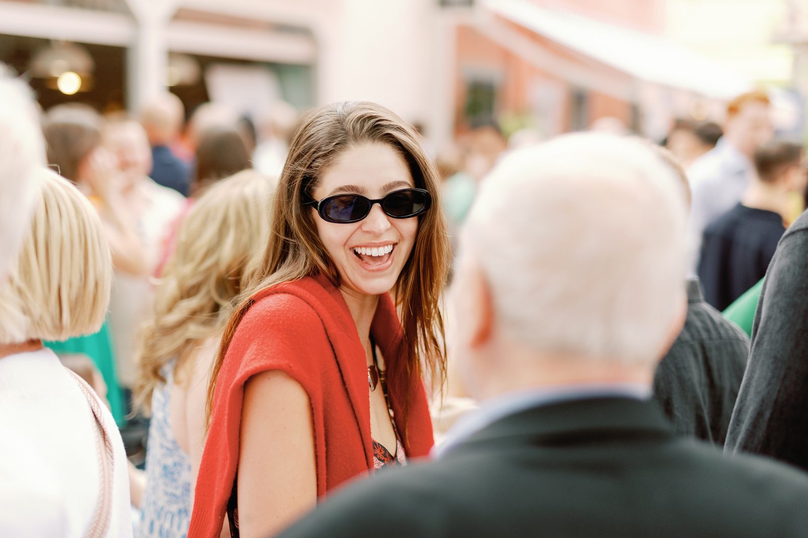 Guest laughing during the celebration